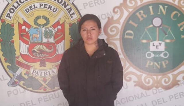 Juliaca. Ruby Gonzales fue detenida luego de ser sindicada del asesinato por testigos. Foto: PNP