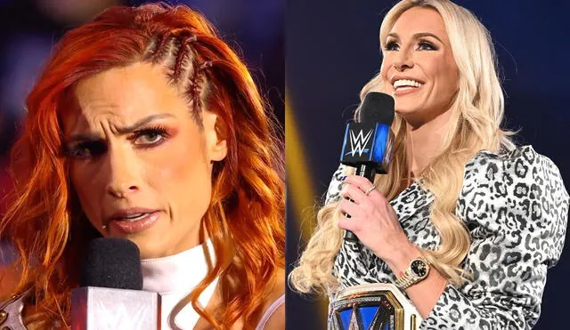 Becky Lynch arremetió contra Charlotte en WWE Monday Night Raw. Foto: WWE/composición
