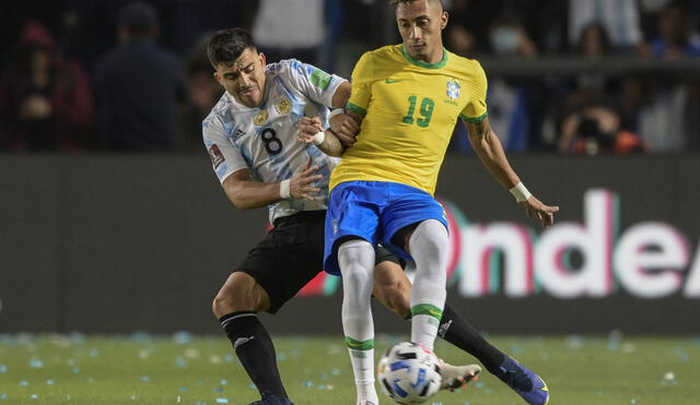 Argentina vs. Brasil se enfrentan en el Estadio San Juan por las Eliminatorias Qatar 2022. Foto: @Argentina