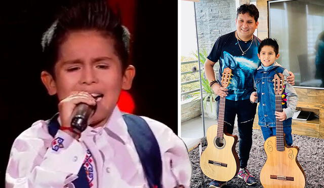Gianfranco Bustios canto en español y quechua en La voz kids. Foto: captura La voz kids/Max Castro/Facebook