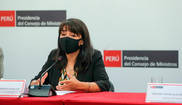 Vásquez juró como primera ministra el último 6 de octubre. Foto: PCM