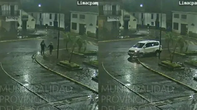 Jóvenes caminaban por la vereda cuando vehículo los impactó. Foto: captura video Municipalidad Provincial de Cusco