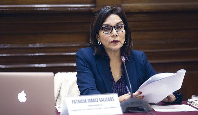 Propuesta. Patricia Juárez ha presentado un proyecto para eliminar el voto de confianza para los gabinetes entrantes. Foto: difusión