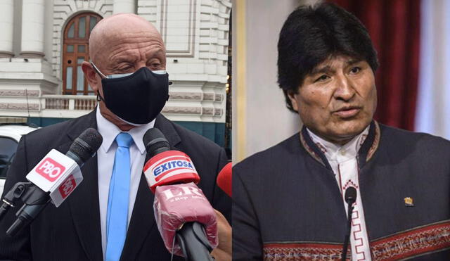 El congresista de Renovación Popular José Cueto remarcó que se debe rechazar "la injerencia política" de Evo Morales. Foto: composición La República