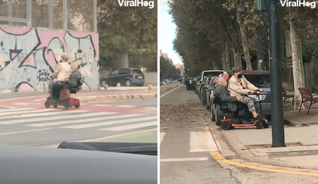 La pareja de adultos mayores se ganó el corazón de los seguidores de las redes sociales. Foto: captura de Facebook