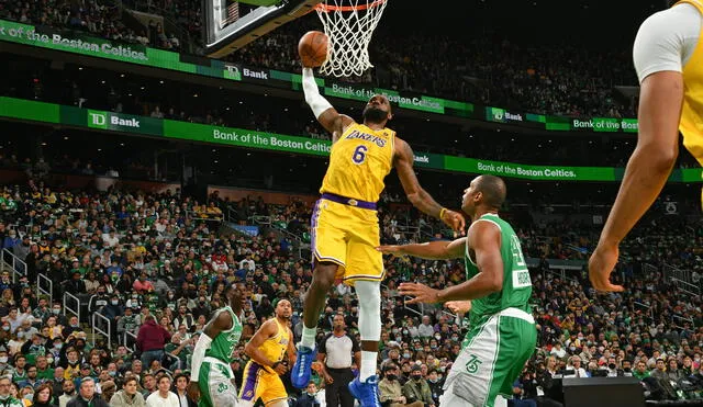 Lakers vs. Celtics: LeBron James viene siendo figura en este encuentro por la NBA. Foto: @NBALatam