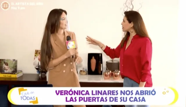 Verónica Linares le comentó a Natalie Vértiz la razón del por qué ya no toma bebias alcóholicas. Foto: Estás en todas/captura.