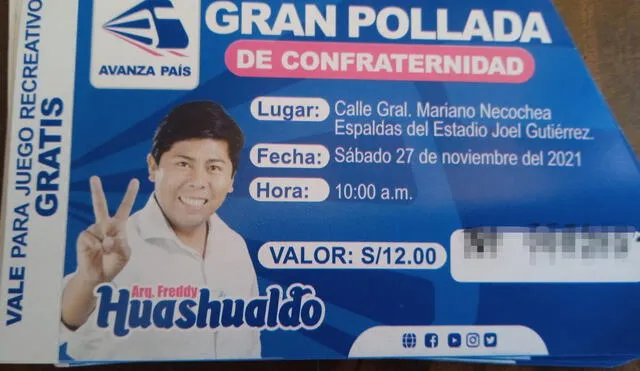 Tacna. Trabajadores mostraron tickets de polladas. Foto: La República