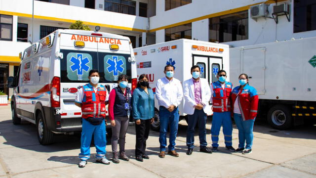 Entregaron nuevas ambulancias al SAMU para reforzar atención contra la COVID-19. Foto: Gobierno Regional de Lambayeque