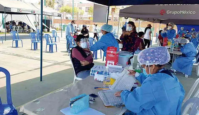 Vacunación en diferentes distritos de Arequipa. Foto: La República