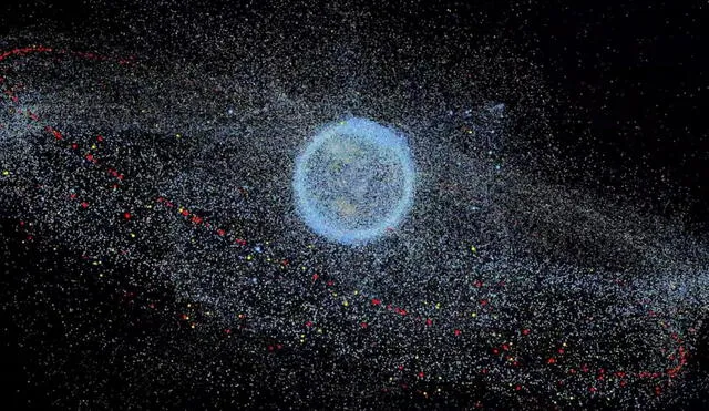 Según la NASA, cerca de 27.000 piezas de desechos espaciales orbitan la Tierra y representan una amenaza para satélites y vehículos tripulados. Foto: Agencia Espacial Europea (ESA)