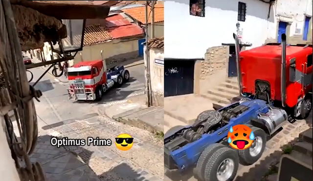 Optimus Prime no pudo con una pronunciada pendiente cusqueña. Foto: Cristian Tapia
