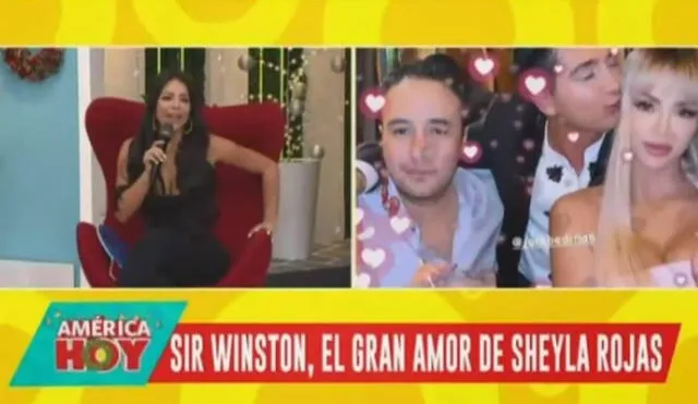 Sheyla Rojas habla sobre su relación con Sir Winston en América hoy. Foto: captura de América TV