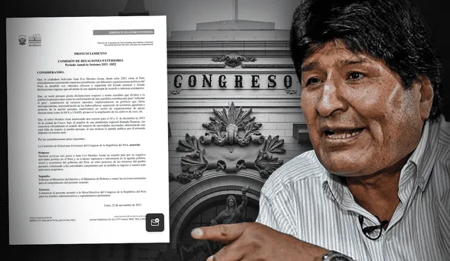 La oposición del Congreso hizo un primer intento en agosto para declarar persona no grata a Evo Morales. Foto: composición/La República