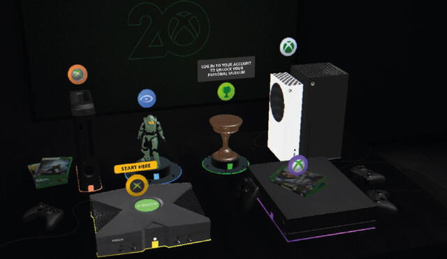 Como celebración de su aniversario 20, Microsoft ha lanzado su nueva plataforma virtual para que los usuarios conozcan más de la consola. Foto: captura de pantalla Xbox