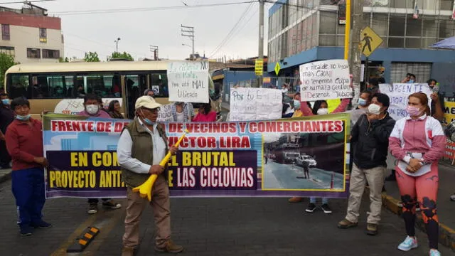 Vendedores señalan que ciclovías perjudican sus negocios. Foto: URPI/Alexis Choque