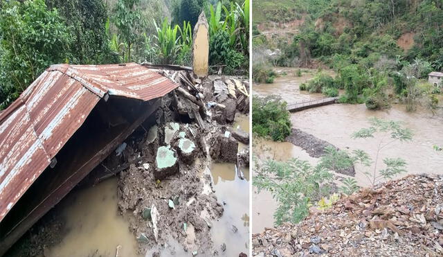 Dos familias perdieron sus viviendas con todas sus pertenencias. Fotos y video: Agencia de Noticias Sandia