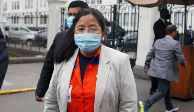 La congresista de Juntos por el Perú expresó su rechazo contra la moción de vacancia presidencial. Foto: Carlos Contreras Merino