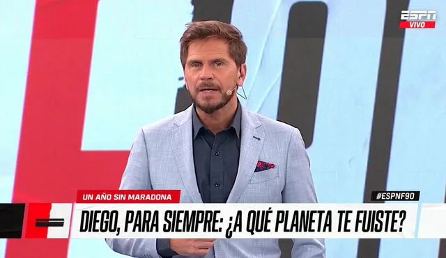 Sebastián Vignolo es el conductor principal del programa F90. Foto: ESPN Fútbol Argentina