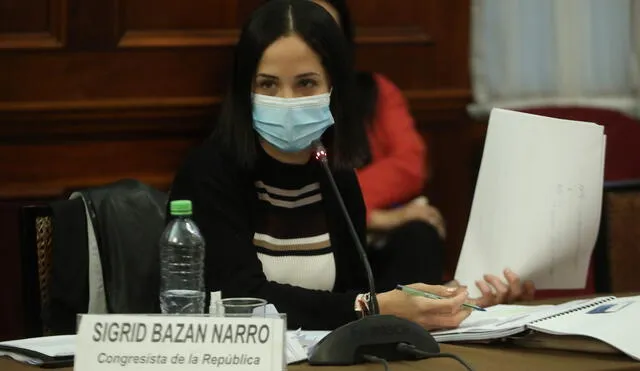 Congresista Sigrid Bazán se manifiesta mediante Twitter ante el pedido de moción de vacancia contra el presidente Pedro Castillo. Foto: Congreso.