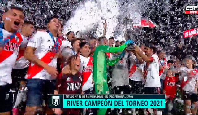 Marcelo Gallardo logró su título número 13 al mando de River Plate. Foto: captura Fox Sports Premium
