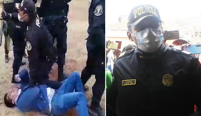 Policía sometió a periodista en el suelo y colocó su rodilla sobre su pecho. Foto: captura de Ver Para Creer/Juan Carlos Cisneros/La República