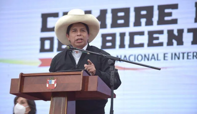 El presidente Pedro Castillo indicó que grupos de poder "ahora buscan sembrar desorden". Foto: Presidencia