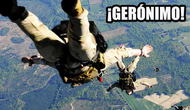El grito "Gerónimo" es usado por la mayoría de paracaidistas de distintas partes del mundo. Foto: composición/defensa militar