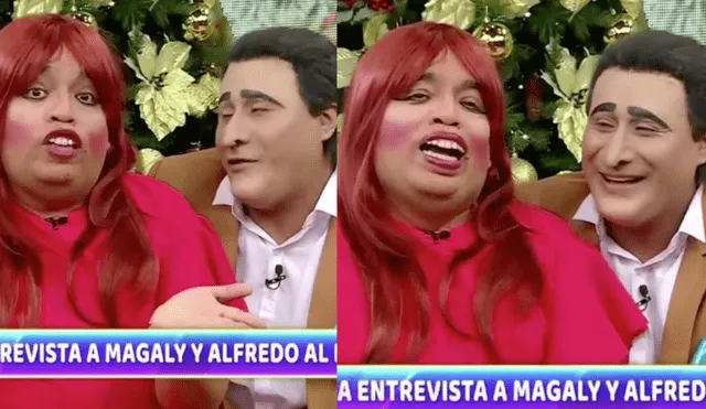 Jorge Benavides creó una parodia inspirada en la entrevista de Magaly y Alfredo Zambrano para Día D. Foto: captura de Magaly TV