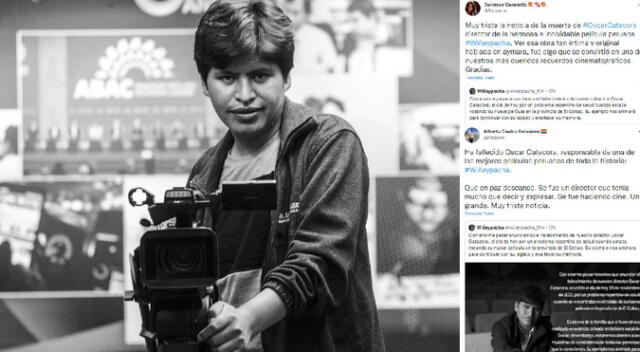 El reconocido cineasta Óscar Catacora falleció a los 34 años de edad. Foto: Andina/Composición