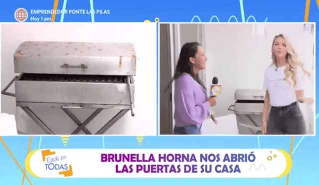 Brunella Horna presenta su departamento en exclusiva. Foto: Programa Estás en todas