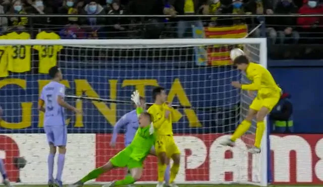 Villarreal iguala 0-0 ante Barcelona por la fecha 15 de LaLiga Santander. Foto: captura ESPN