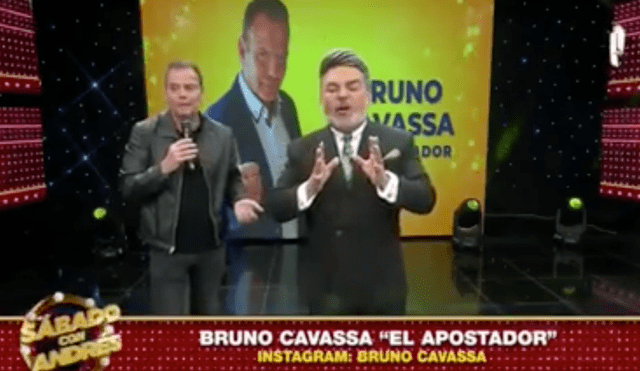 Andrés Hurtado le preguntó en vivo a Bruno Cavassa cómo era su relación con su ex Gisela Valcárcel. Foto: Porque hoy es sábado con Andrés/captura.