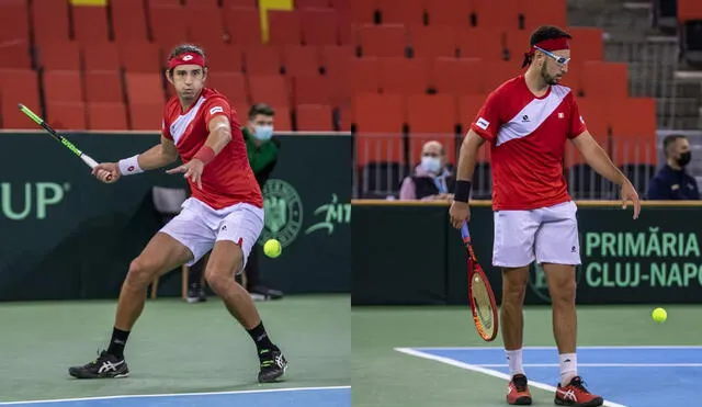 Conner Huertas del Pino y Nicolás Álvarez volverán a jugar en la última fecha de los knock-outs contra Rumania. Foto: Copa Davis