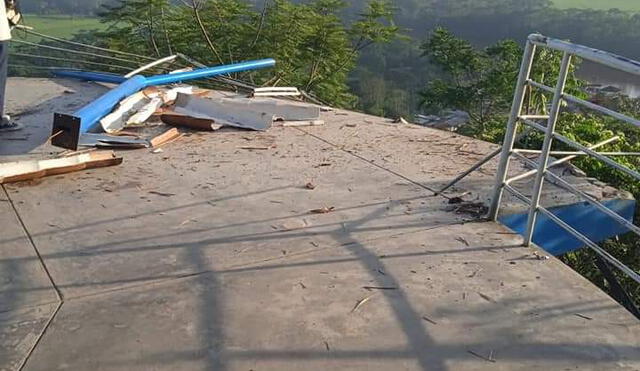Mirador de Tahuisco sufrió daños en su infraestructura. Foto: Twitter
