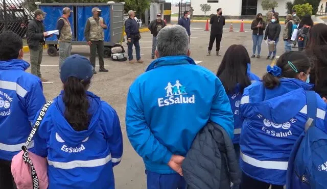 Se activó el protocolo de emergencia del «Hospital Perú» cuya unidad se encuentra lista para trasladarse a la zona afectada. Foto: EsSalud
