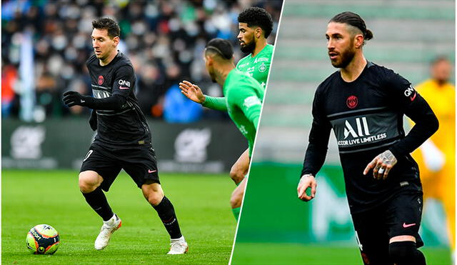 Sergio Ramos y Lionel Messi jugaron por primera vez juntos en la victoria del PSG. Foto: composición/ PSG