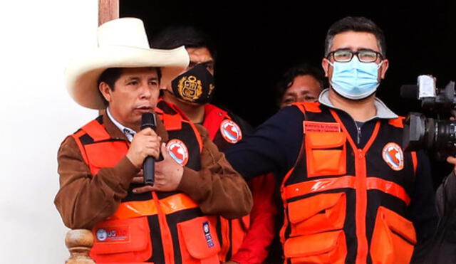 Pedro Castillo desde La Jalca envió mensajes a la población. Foto: Presidencia