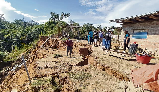 La comunidad nativa de Chingamar, tramo Urakusa-Santa María de Nieva, ha sufrido estragos en sus vías a causa del sismo registrado. Foto: difusión