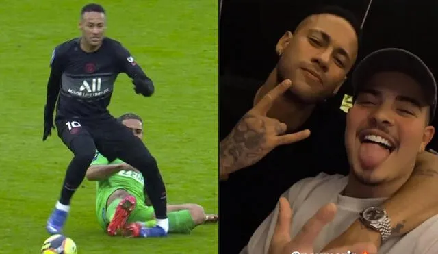 Neymar sufrió la lesión en el segundo tiempo del PSG vs. Saint Etienne. Fotos: captura ESPN / Instagram Jottape