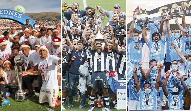 Universitario, Alianza Lima y Sporting Cristal son los clubes con mayor cantidad de títulos del fútbol peruano. Foto: composición/FPF