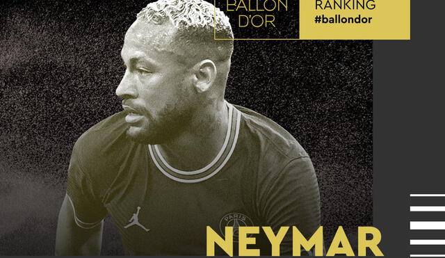 Neymar quedó ubicado en el puesto 16 del Balón de Oro. Foto: @francegootball