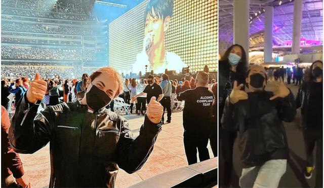 BTS en concierto: Cristian Castro disfruta de Permission to dance on stage. Foto: composición LR / imágenes Instagram