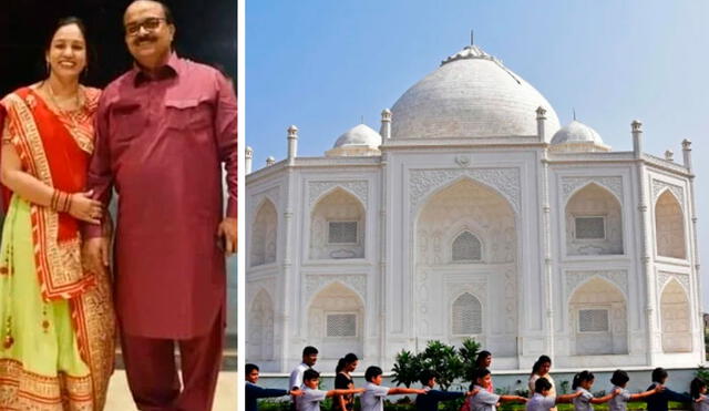 La réplica del Taj Mahal construida por el empresario. Foto: composición LR
