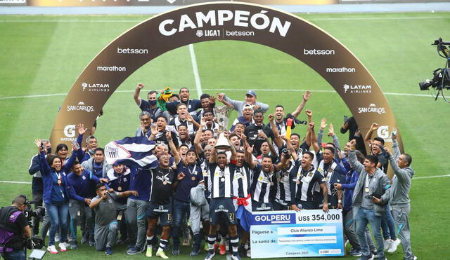 Alianza Lima es el campeón 2021 y jugará la fase de grupos de la Copa Libertadores 2022. Foto: Twitter Liga de Fútbol Profesional