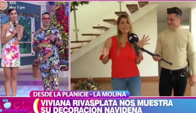 En boca de todos: Viviana Rivasplata dio a conocer la decoración navideña instalada en su casa. Foto: América TV.