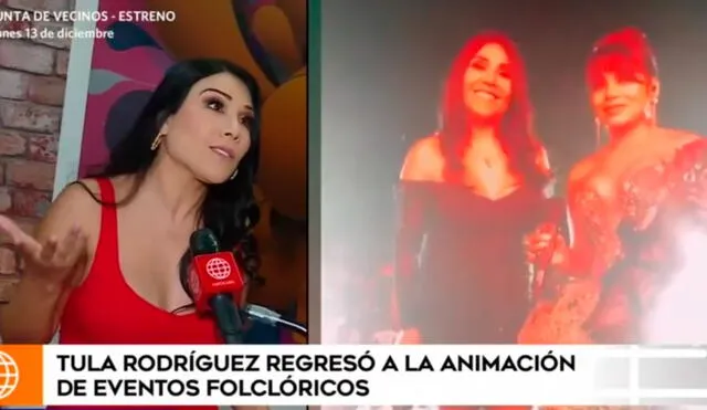 La conductora Tula Rodríguez habló de su experiencia como animadora. Foto: captura/América TV