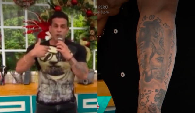 Christian Domínguez manifestó que no es el único tatuaje, ya que viene realizándoselos desde muy joven. Foto: Captura América TV.
