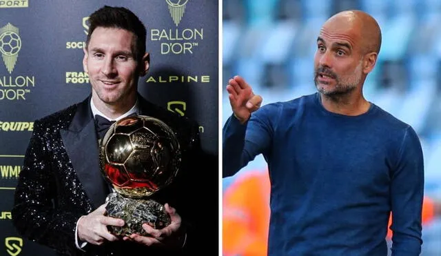 Pep Guardiola considera que Lionel Messi mereció el Balón de Oro este año. Foto: Composición LR/EFE/Manchester City.