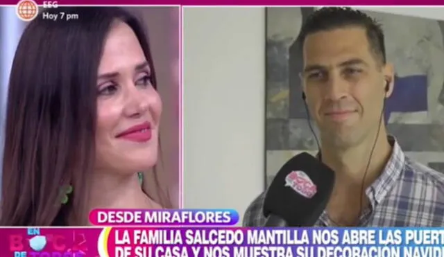 Maju Mantilla y su esposo Gustavo Salcedo contaron detalles de su feliz matrimonio. Foto: captura de América TV